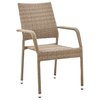 Manhattan Comfort 2-Piece Genoa Patio Dining Armchair in Nature Tan Weave 2-OD-DC002-NE